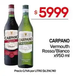 Nini Mayorista Carpano vermouth rossobianco oferta