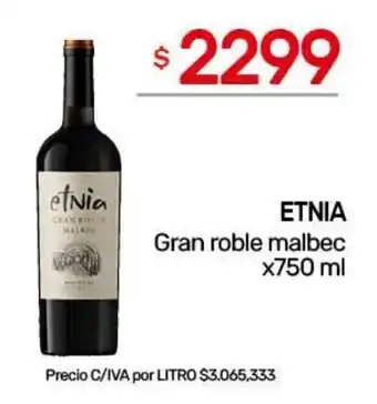 Nini Mayorista Etnia gran roble malbec oferta