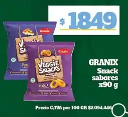 Nini Mayorista Granix veggie snacks oferta