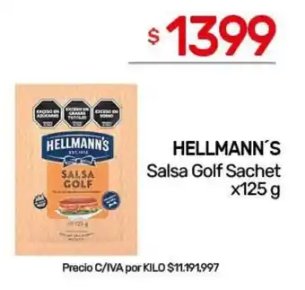 Nini Mayorista Hellmann's salsa golf sachet oferta