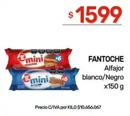 Nini Mayorista Fantoches alfajor blanco/negro oferta