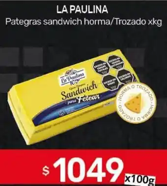 Nini Mayorista La paulina pategras sandwich horma/trozado oferta