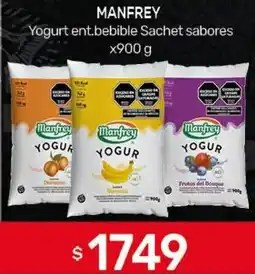 Nini Mayorista Manfrey yogur ent.bebible sachet sabores oferta