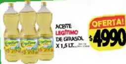 Supermercados Caracol Legítimo aceite de girasol oferta
