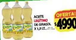 Supermercados Caracol Legítimo aceite de girasol oferta