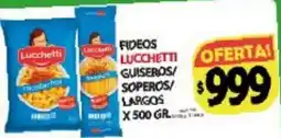 Supermercados Caracol Lucchetti fideos guiseros soperos largos oferta