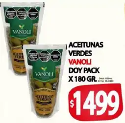 Supermercados Caracol Vanoli aceitunas verdes oferta