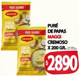 Supermercados Caracol Maggi puré de papas cremoso oferta