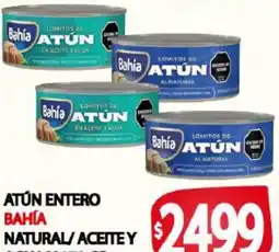 Supermercados Caracol Bahía atún entero natural/aceite y agua oferta