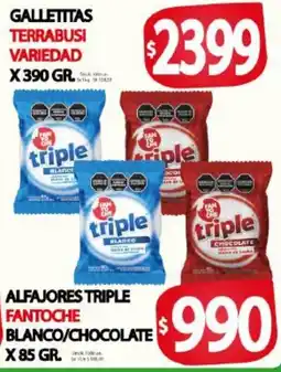 Supermercados Caracol Triple alfajores oferta