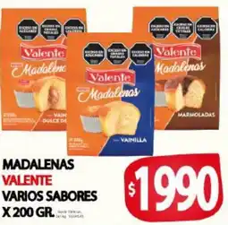Supermercados Caracol Valente madalenas varios sabores oferta