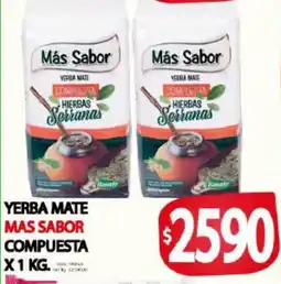 Supermercados Caracol Mas sabor yerba mate compuesta hierbas serranas oferta