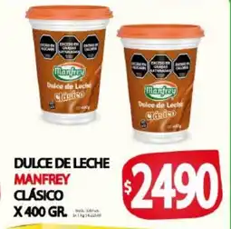 Supermercados Caracol Manfrey dulce de leche clásico oferta