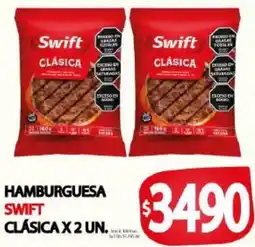 Supermercados Caracol Swift hamburguesa clásica oferta
