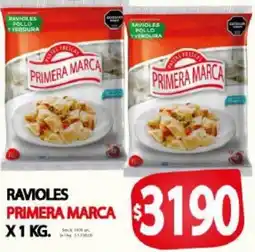 Supermercados Caracol Primera marca ravioles pollo y verdura oferta