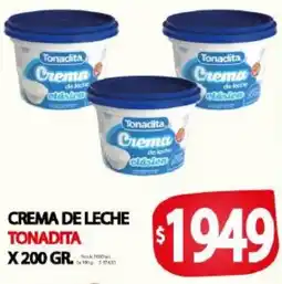 Supermercados Caracol Tonadita crema de leche oferta