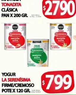 Supermercados Caracol Yogur la serenisima firme/cremoso oferta