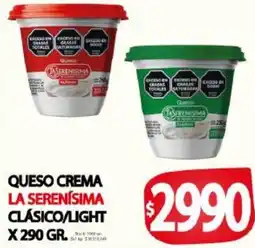 Supermercados Caracol La serenisima queso crema clásico/light oferta