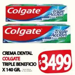 Supermercados Caracol Colgate crema dental triple beneficio oferta