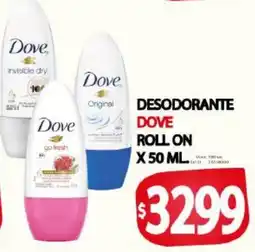 Supermercados Caracol Dove desodorante roll on oferta