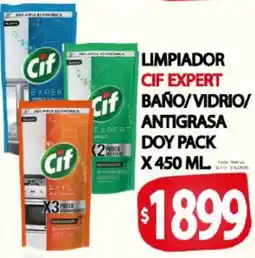 Supermercados Caracol Cif limpiador expert baño/vidrio/antigrasa oferta