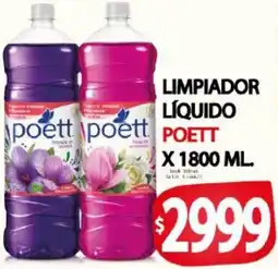 Supermercados Caracol Poett limpiador líquido oferta