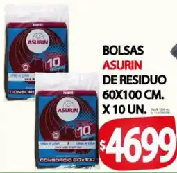 Supermercados Caracol Asurin bolsas de residuo oferta