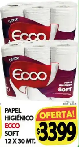 Supermercados Caracol Ecco papel higiénico soft oferta
