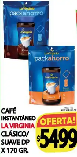 Supermercados Caracol La virginia café instantáneo clásico/suave dp oferta