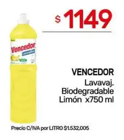 Nini Mayorista Vencedor lavavaj biodegradable limón oferta