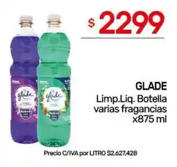 Nini Mayorista Glade limp. liq. botella varias fragancias oferta