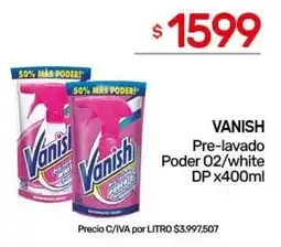 Nini Mayorista Vanish pre-lavado poder o2/white oferta