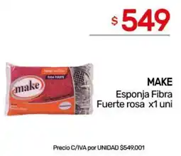 Nini Mayorista Make esponja fibra fuerte rosa oferta