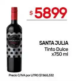 Nini Mayorista Santa julia tinto dulce oferta
