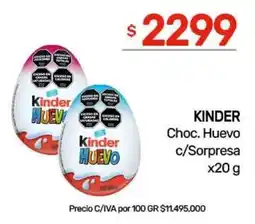 Nini Mayorista Kinder Choc. Huevo c/Sorpresa oferta