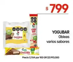 Nini Mayorista Yogubar obleas varios sabores oferta
