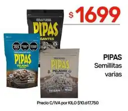 Nini Mayorista Pipas semillitas varias oferta