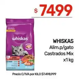 Nini Mayorista Whiskas Alim.p/gato Castrados Mix oferta