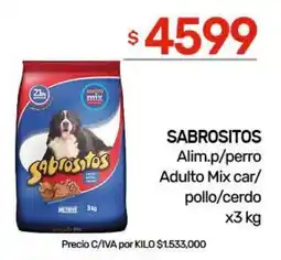 Nini Mayorista Sabrositos alim.p/perro adulto mix car/pollo/cerdo oferta