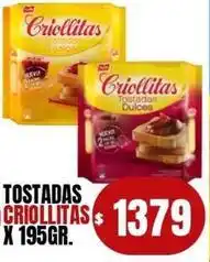 Supermercados Mariano Max Criollitas - tostadas dulces oferta