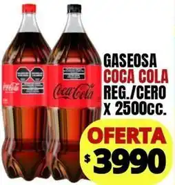 Supermercados Mariano Max Coca cola - gaseosa coca cola reg./cero x 2500cc oferta