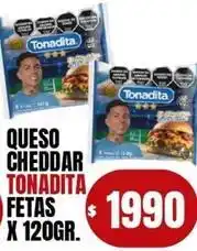 Supermercados Mariano Max Tonadita - queso cheddar fetas oferta