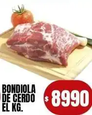 Supermercados Mariano Max Bondiola de cerdo oferta