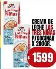 Supermercados Mariano Max Las tres niñas - crema de leche oferta