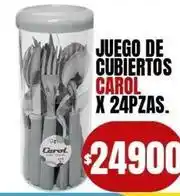 Supermercados Mariano Max Carol - juego de cubiertos x 24pzas oferta