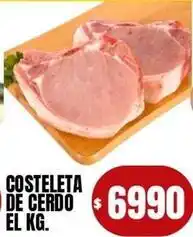 Supermercados Mariano Max Costeleta de cerdo oferta