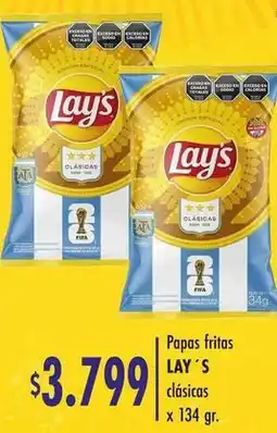 Supermercados Mariano Max Lay's - papas fritas clásicas oferta