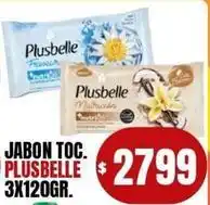 Supermercados Mariano Max Plusbelle - jabon toc 3x120gr oferta