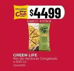 Diarco Green life - mix de verduras congelado x 500 gr. cód:40322 oferta