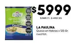 Diarco La paulina - queso en hebras x 125 gr. cód:27325 oferta